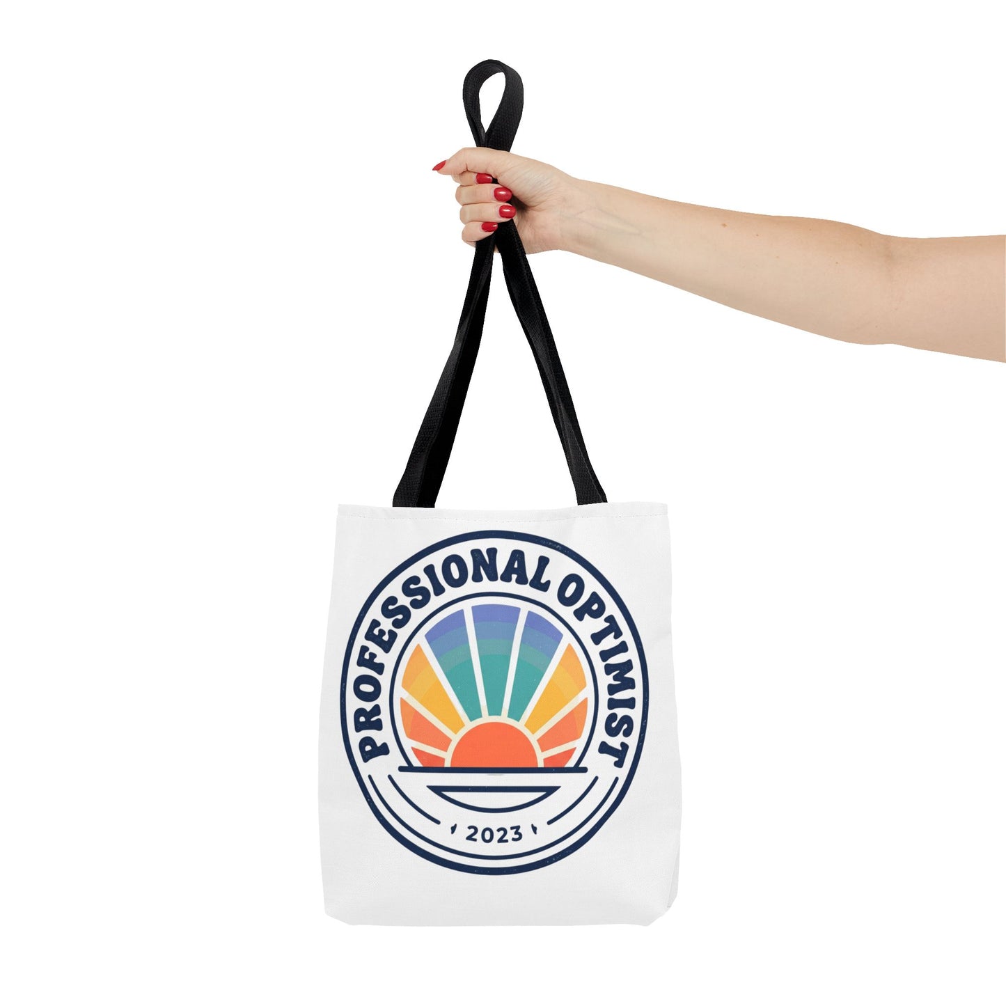 Professional Optimist Tote Bag – Retro Sunrise Canvas Tote (2023)