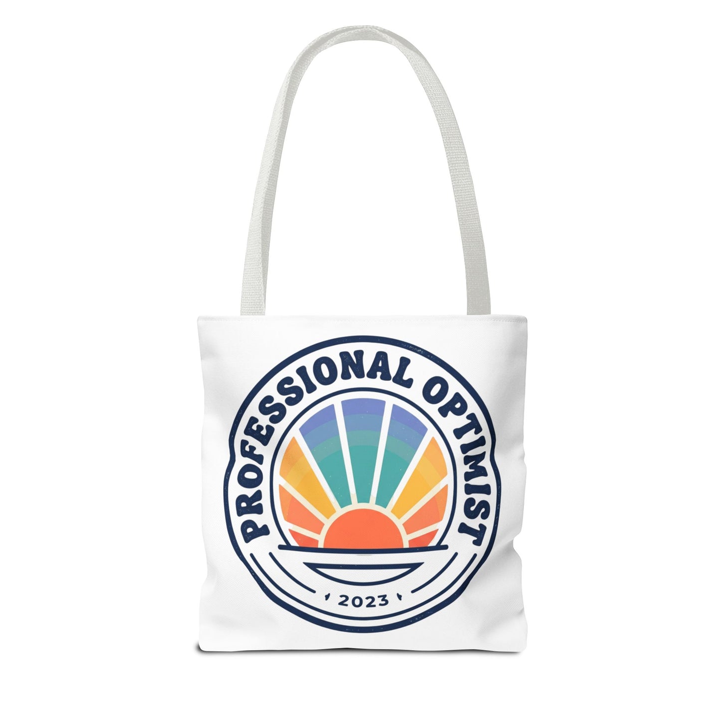 Professional Optimist Tote Bag – Retro Sunrise Canvas Tote (2023)