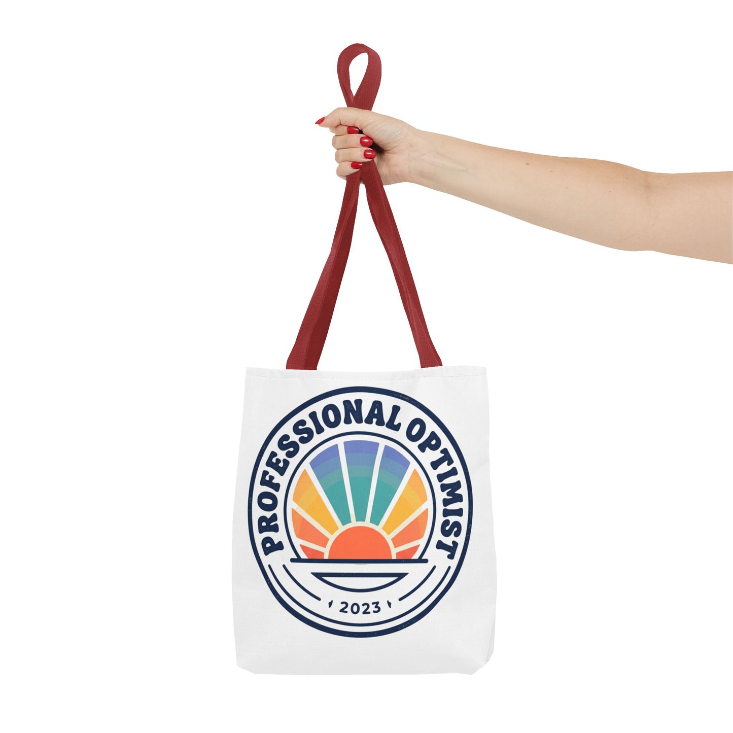 Professional Optimist Tote Bag – Retro Sunrise Canvas Tote (2023)