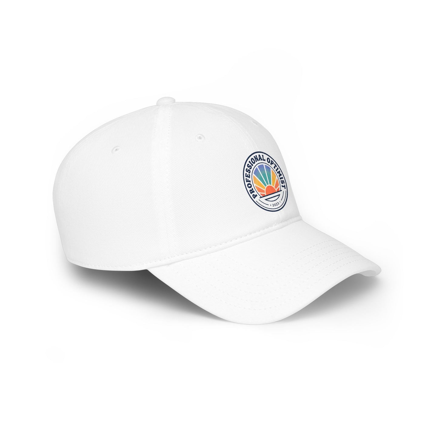 Professional Optimist Baseball Cap — Retro Sunrise Embroidered Low-Profile Hat