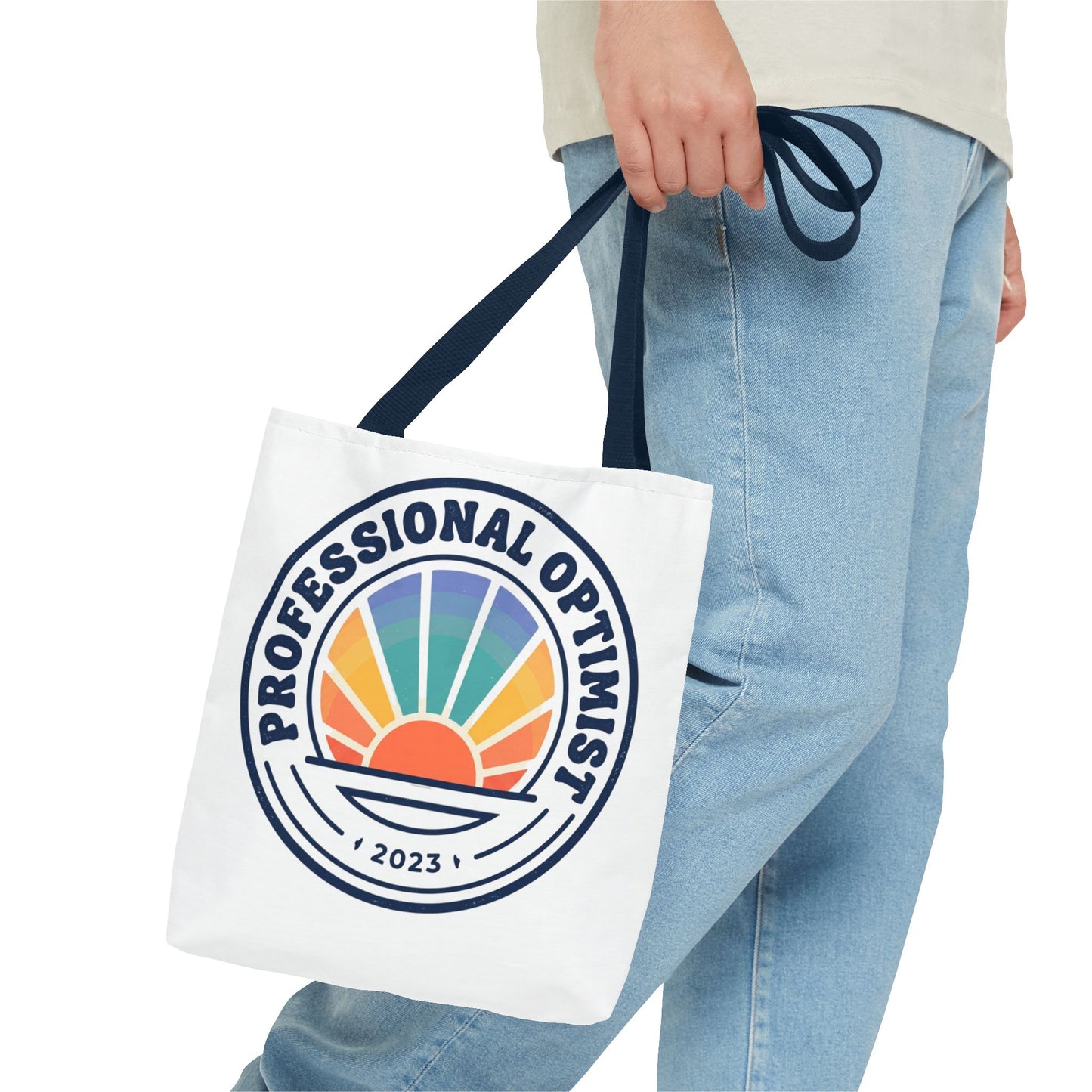 Professional Optimist Tote Bag – Retro Sunrise Canvas Tote (2023)