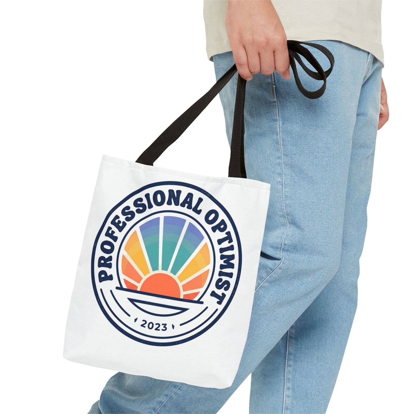 Professional Optimist Tote Bag – Retro Sunrise Canvas Tote (2023)