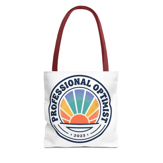 Professional Optimist Tote Bag – Retro Sunrise Canvas Tote (2023)