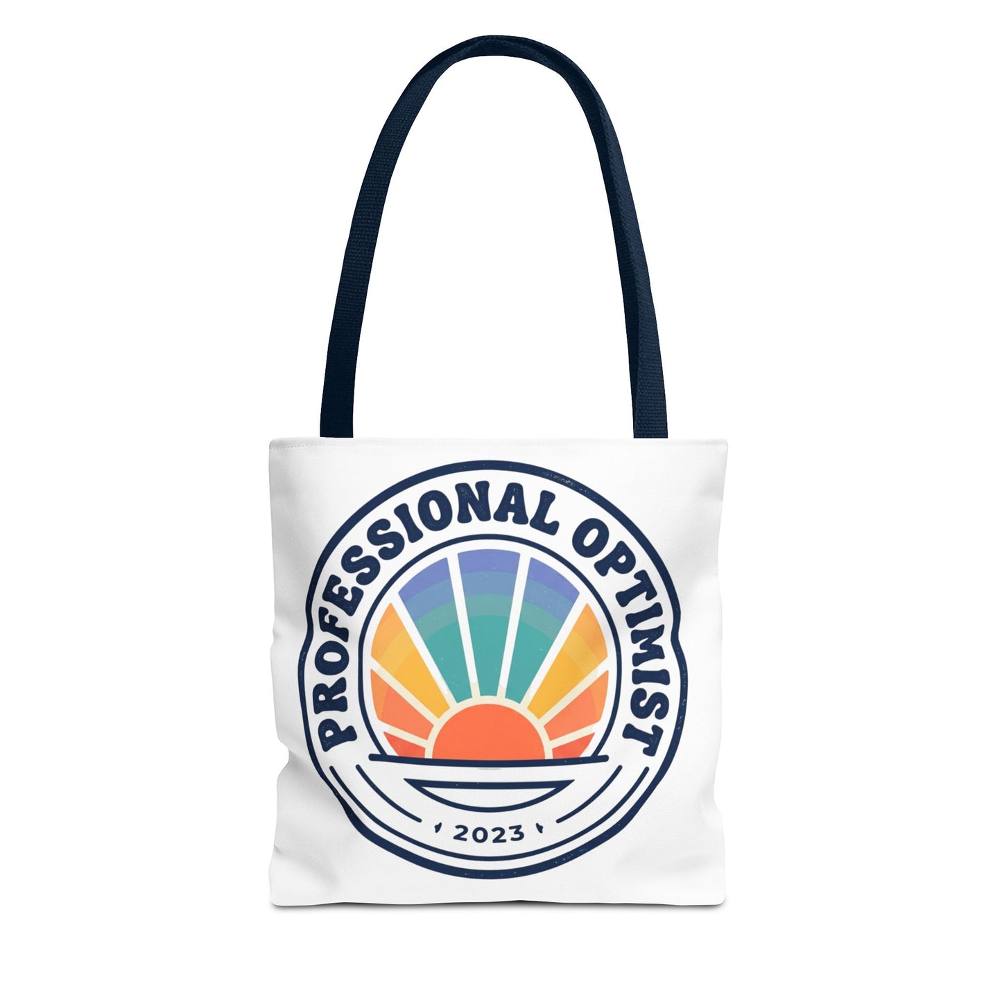 Professional Optimist Tote Bag – Retro Sunrise Canvas Tote (2023)