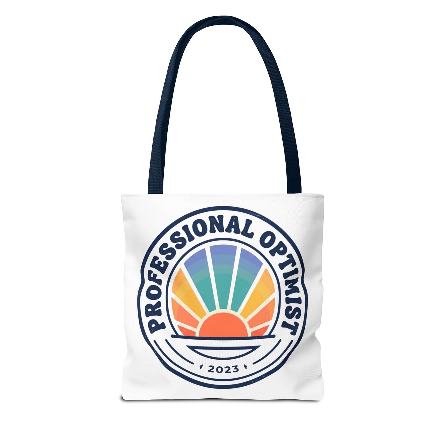 Professional Optimist Tote Bag – Retro Sunrise Canvas Tote (2023)