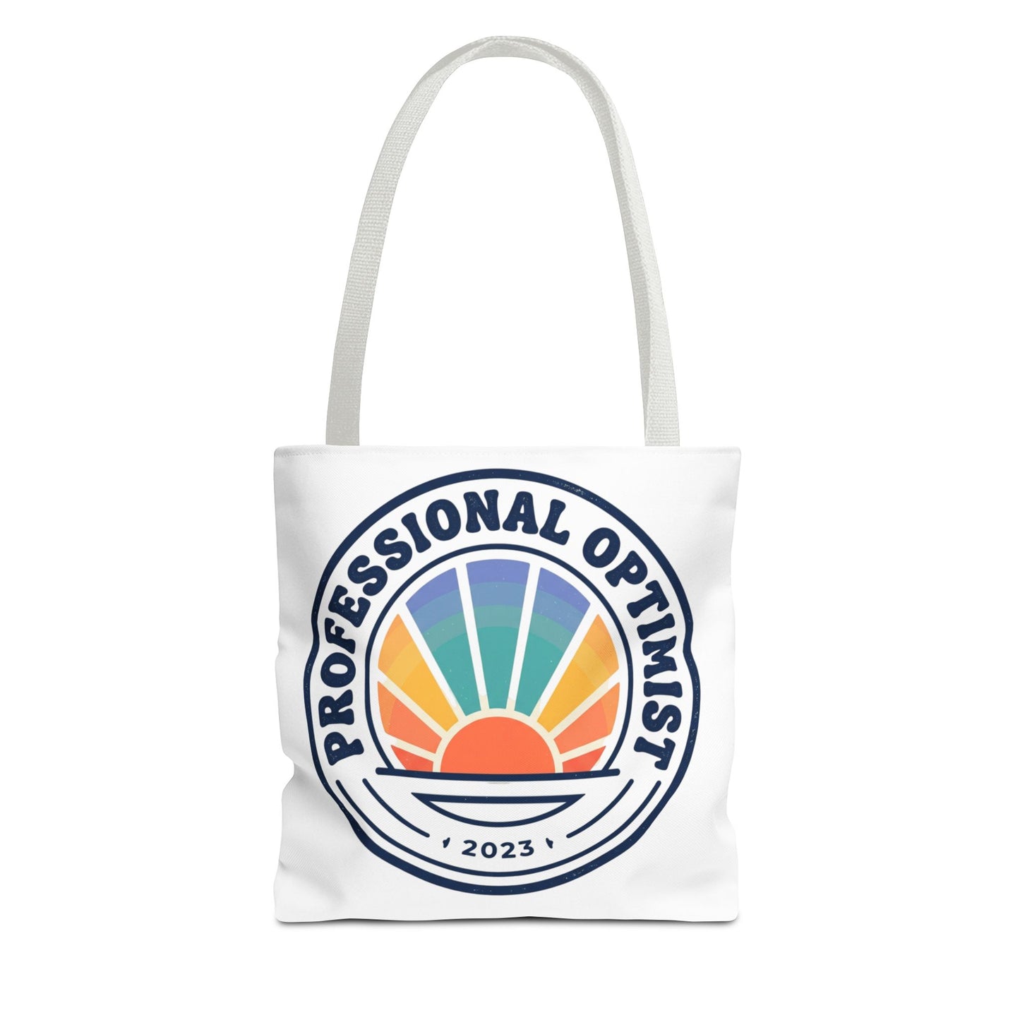 Professional Optimist Tote Bag – Retro Sunrise Canvas Tote (2023)