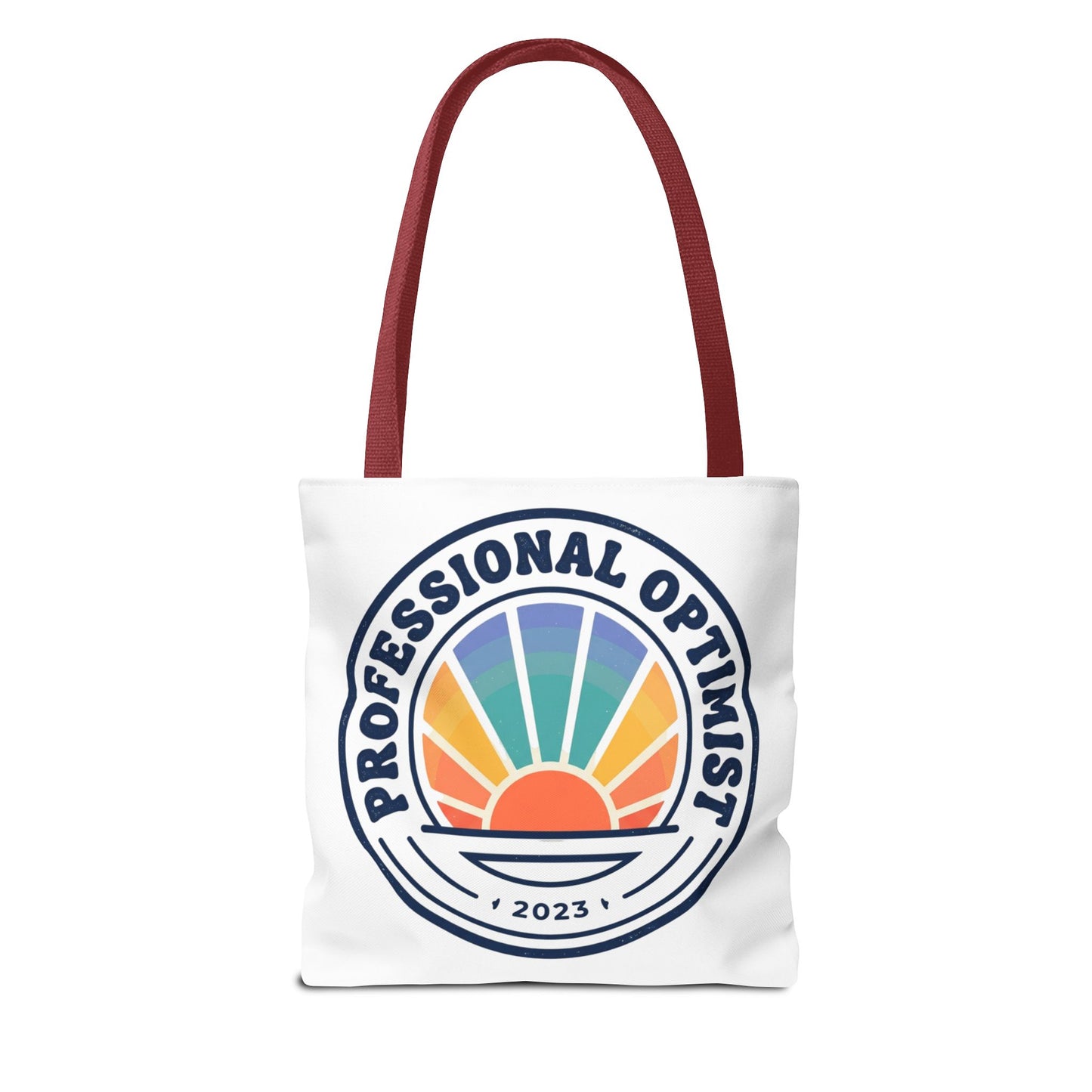 Professional Optimist Tote Bag – Retro Sunrise Canvas Tote (2023)