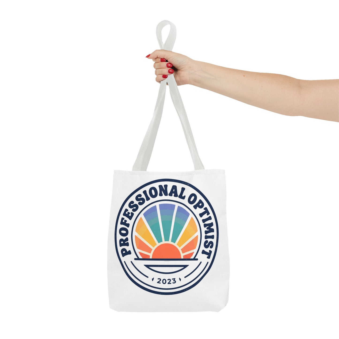 Professional Optimist Tote Bag – Retro Sunrise Canvas Tote (2023)