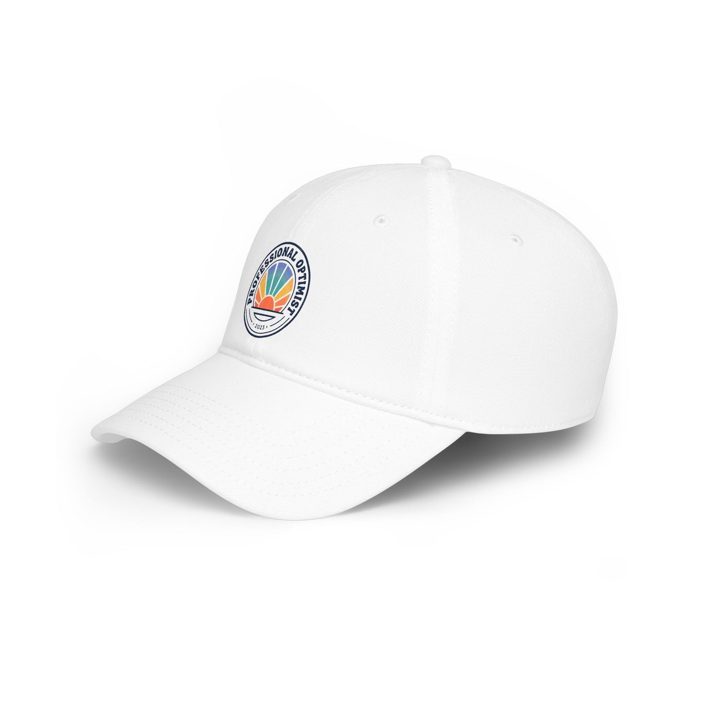 Professional Optimist Baseball Cap — Retro Sunrise Embroidered Low-Profile Hat