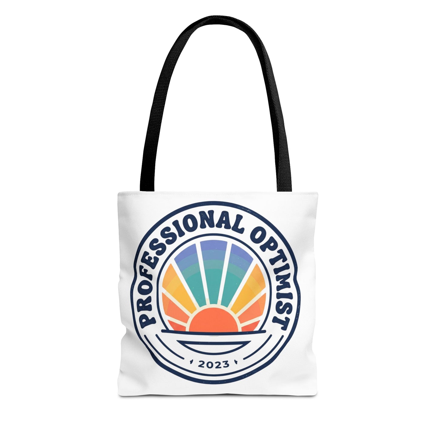 Professional Optimist Tote Bag – Retro Sunrise Canvas Tote (2023)