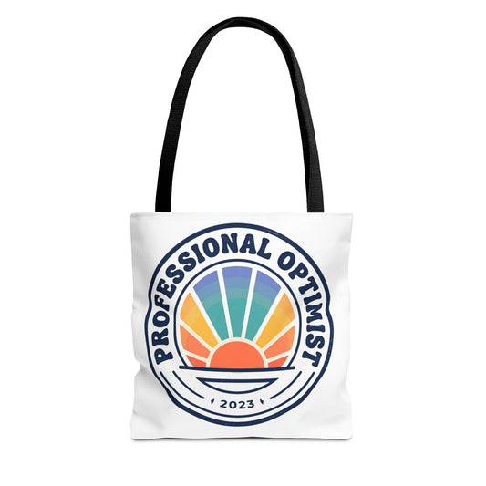 Professional Optimist Tote Bag – Retro Sunrise Canvas Tote (2023)