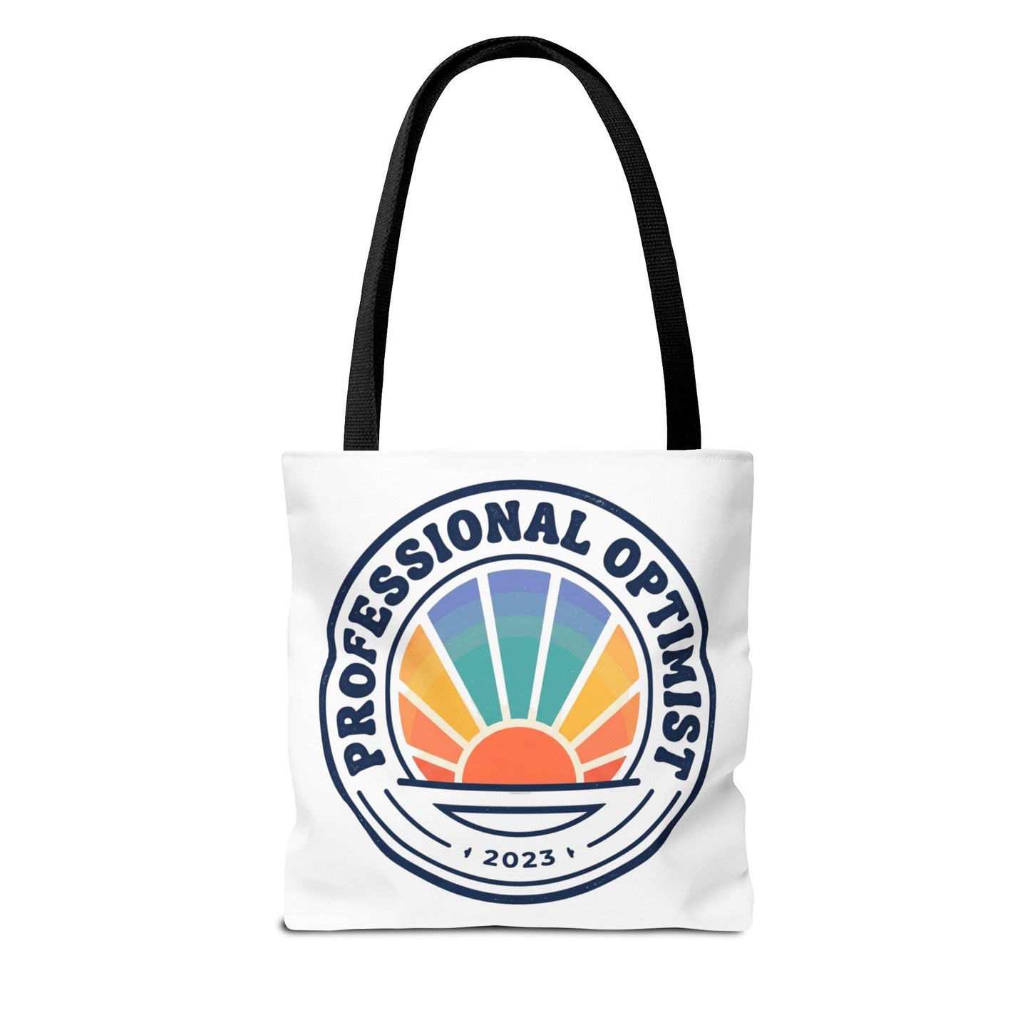 Professional Optimist Tote Bag – Retro Sunrise Canvas Tote (2023)
