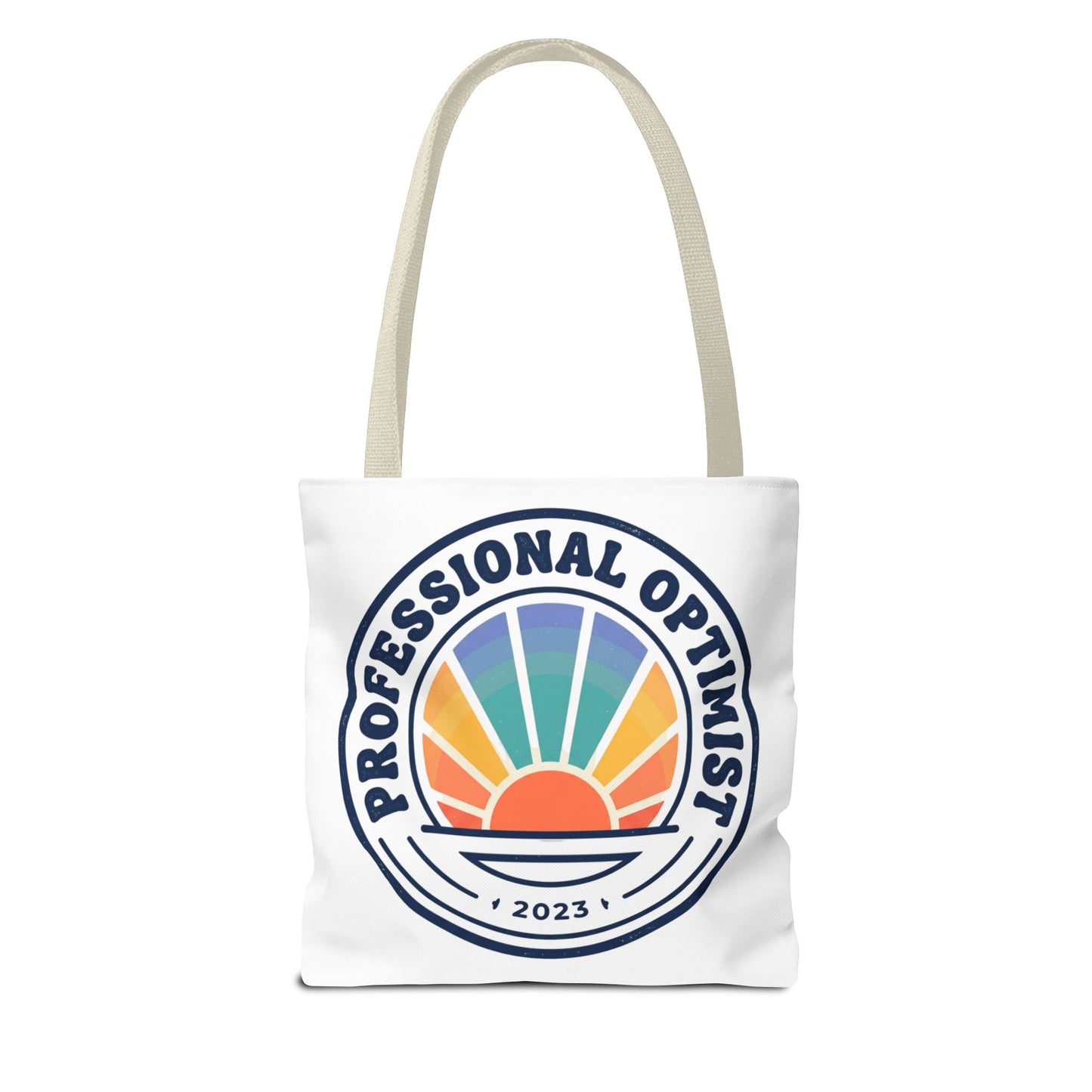 Professional Optimist Tote Bag – Retro Sunrise Canvas Tote (2023)