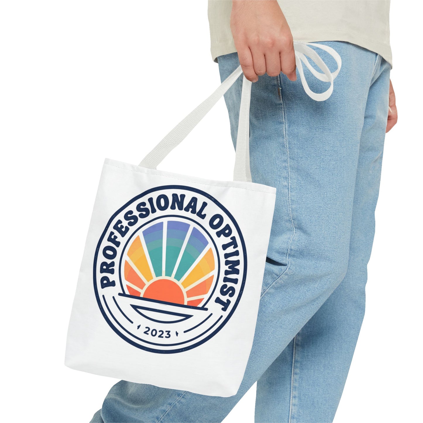 Professional Optimist Tote Bag – Retro Sunrise Canvas Tote (2023)