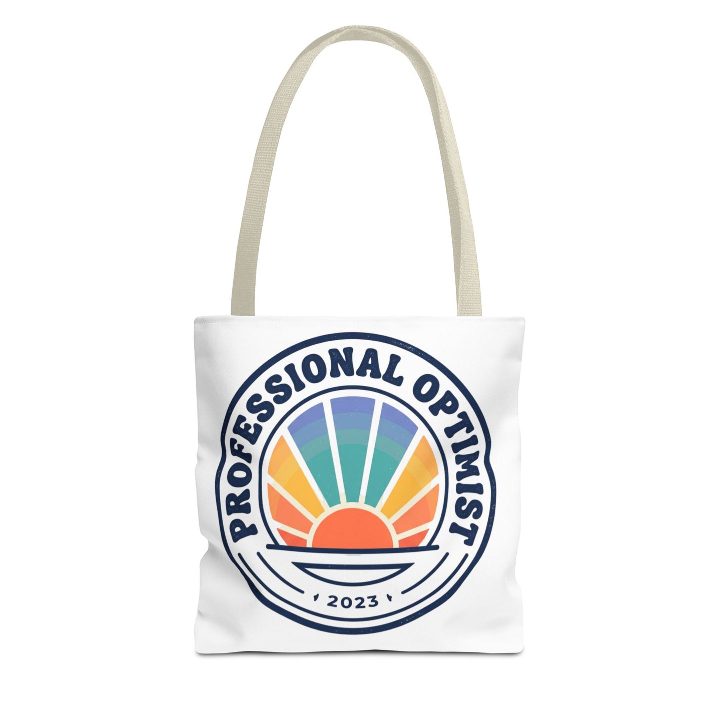 Professional Optimist Tote Bag – Retro Sunrise Canvas Tote (2023)