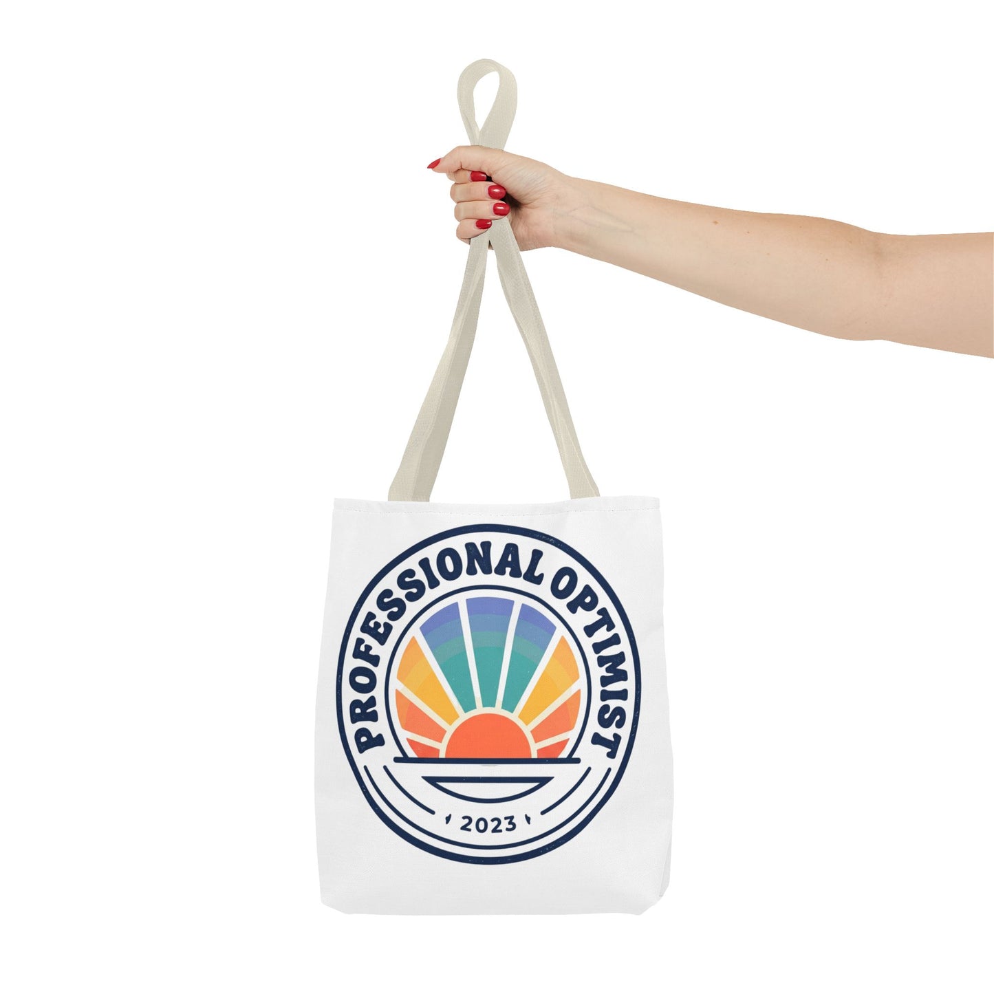 Professional Optimist Tote Bag – Retro Sunrise Canvas Tote (2023)