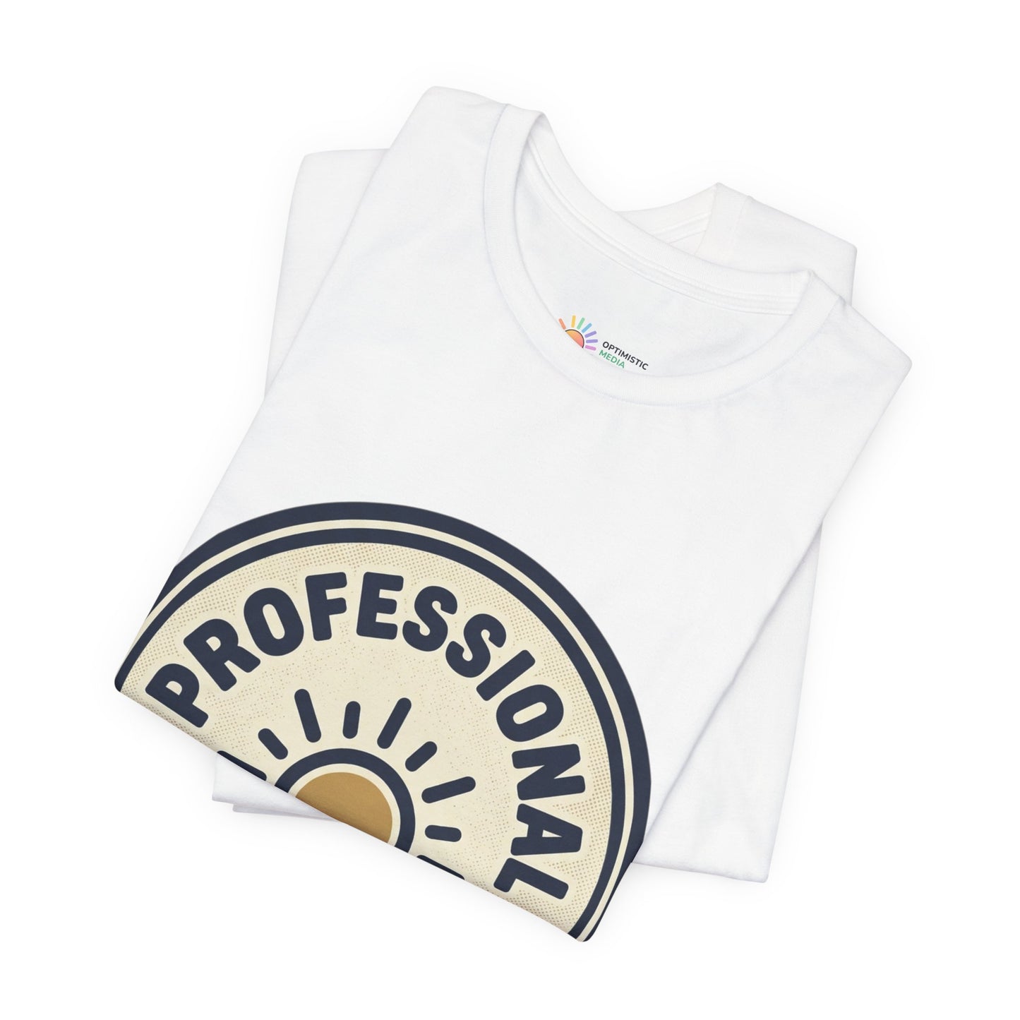 Professional Optimist Tee — 'Optimistic Media Est. 2023' Graphic T-Shirt