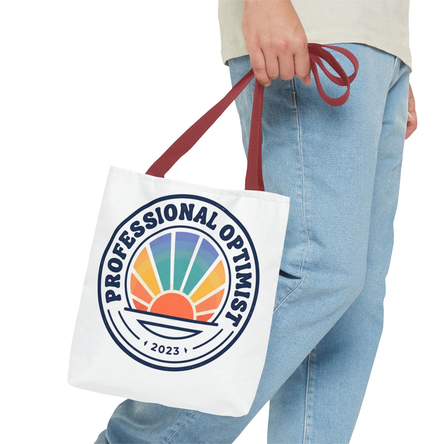 Professional Optimist Tote Bag – Retro Sunrise Canvas Tote (2023)